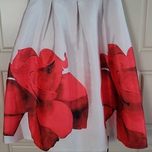 High Waisted Knee Length Skirt